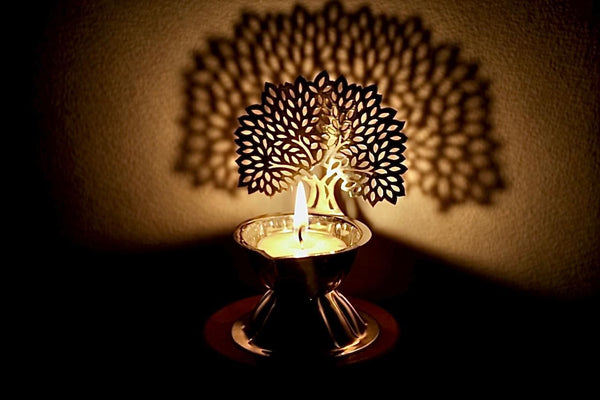 Illuminate spaces. Create lasting memories. 925 Silver Tree of Life Shadow Lamp