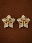 Silver Gold Plated Hibiscus Single Layer Flower