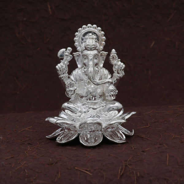 Divine Blessings in Pure Silver – Lord Ganesha Idol