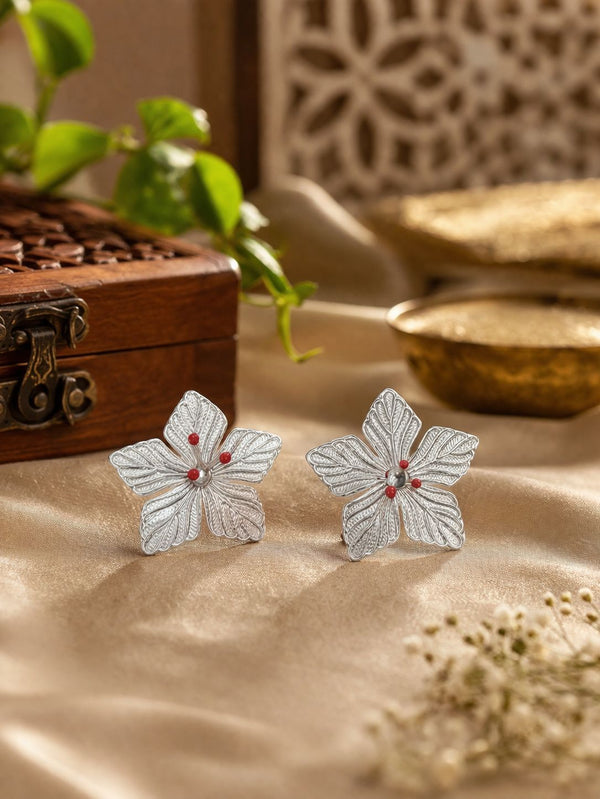 Silver Hibiscus Single Layer Flower