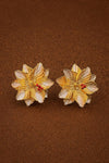 Silver Gold Plated Hibiscus Double Layer Flower
