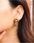 Hallmark 925 Silver Gold Plated Multicolor Kundan Floral Drop Earrings