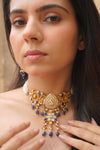 Royal Elegance - Gold plated kundan set with freshwater pearls