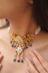 Royal Elegance - Gold plated kundan set with freshwater pearls
