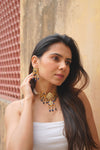 Royal Elegance - Gold plated kundan set with freshwater pearls