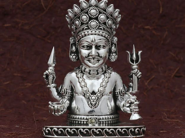Divine Protection – 925 Silver Nakoda Bhairavji Idol