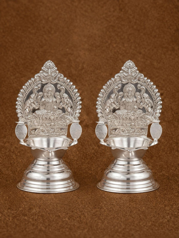 Silver Gajalakshmi Lamp