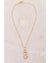 Hallmark 925 Silver Gold-Plated Kundan Pendant Necklace with Blush Stone